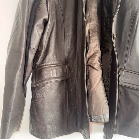 JLC Brown Leather Jacket vintage - Picture 8 of 12